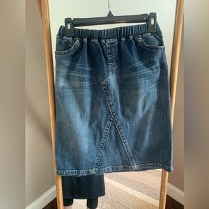 Main Street Exchange Modest Jean Skirt